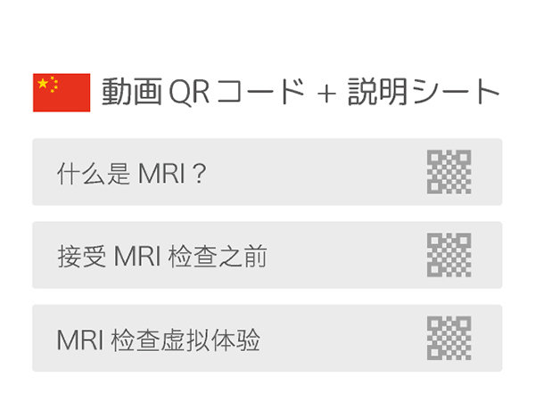 患者さんとご家族のためのMRI検査説明支援ツール（中国語版）